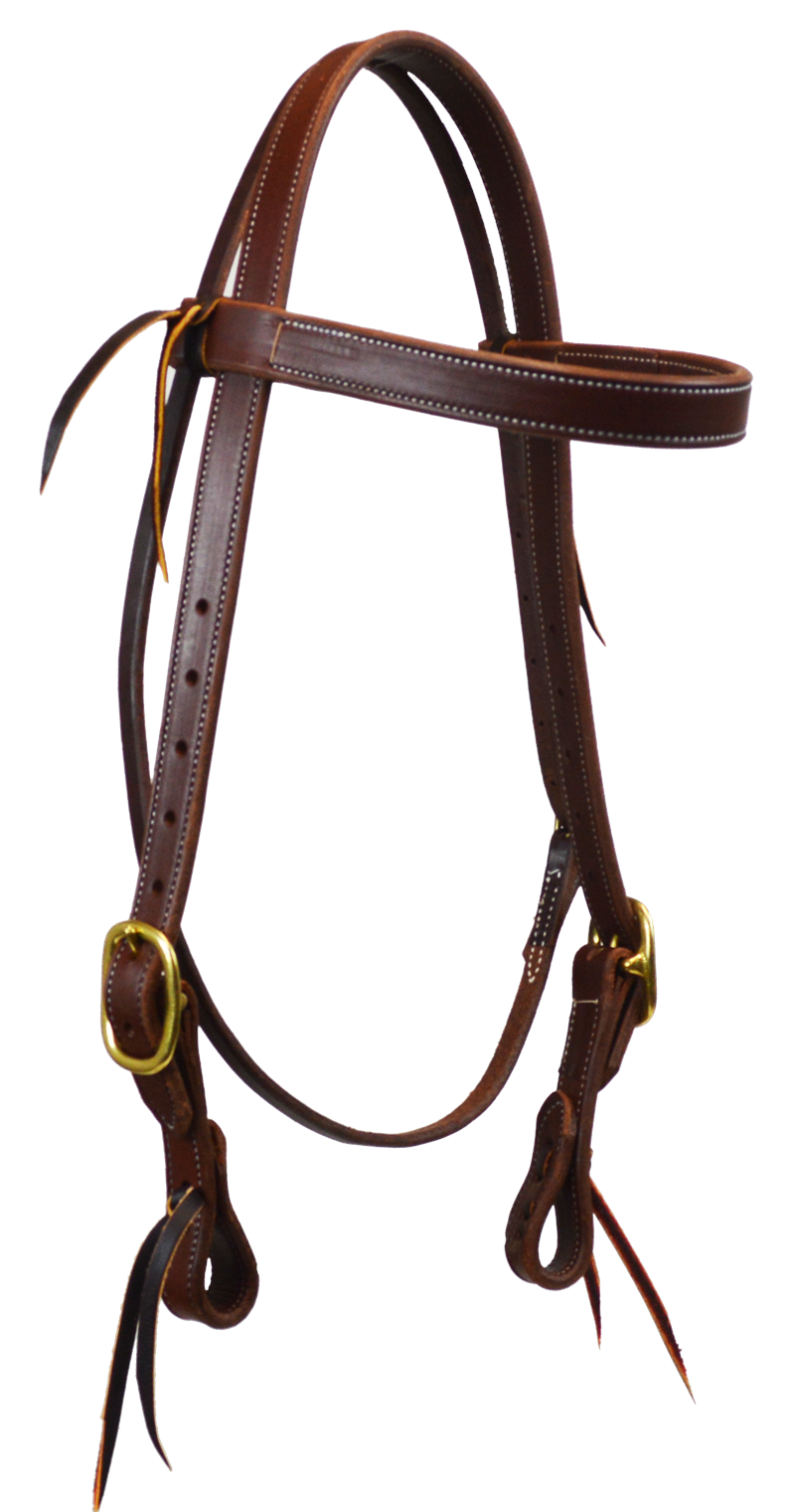 1" DOUBLE & STITCHED BROWBAND HEADSTALL