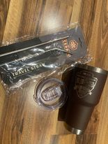 Slide to $60k ICEHOLE 30 oz Tumbler with Leak-Proof Lid and Straw - Stainless Steel Vacuum Insulated Coffee Cup - Double Wall Powder Coated Sweat Proof Travel Mug with Retractable Straw, Cleaning Brush