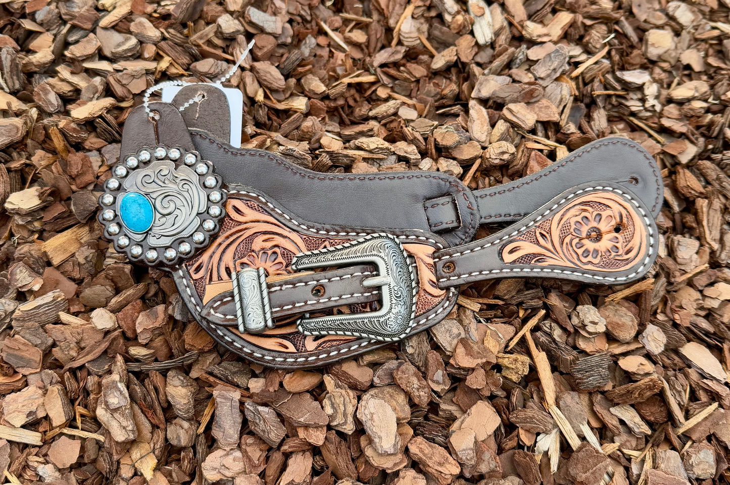 Turquoise Stone Spur Strap