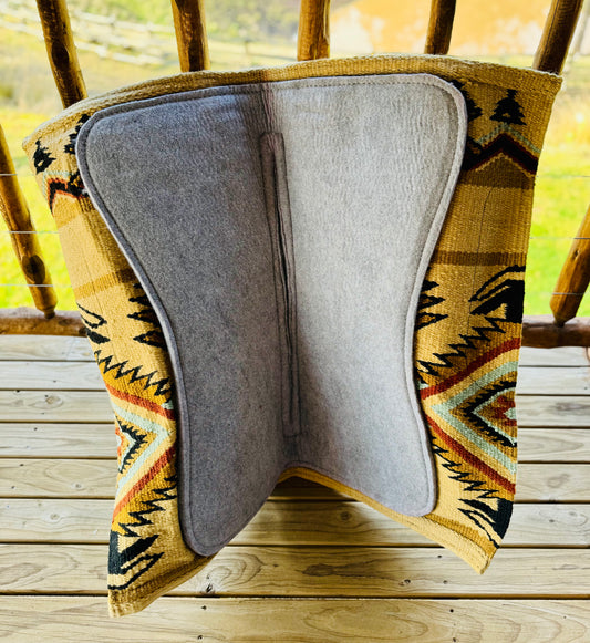 Rockin W Contoured Ranch Pad with Felt Lining