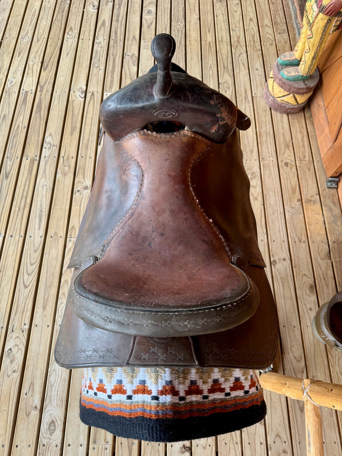 Roohide Cutting Saddle Used Saddle