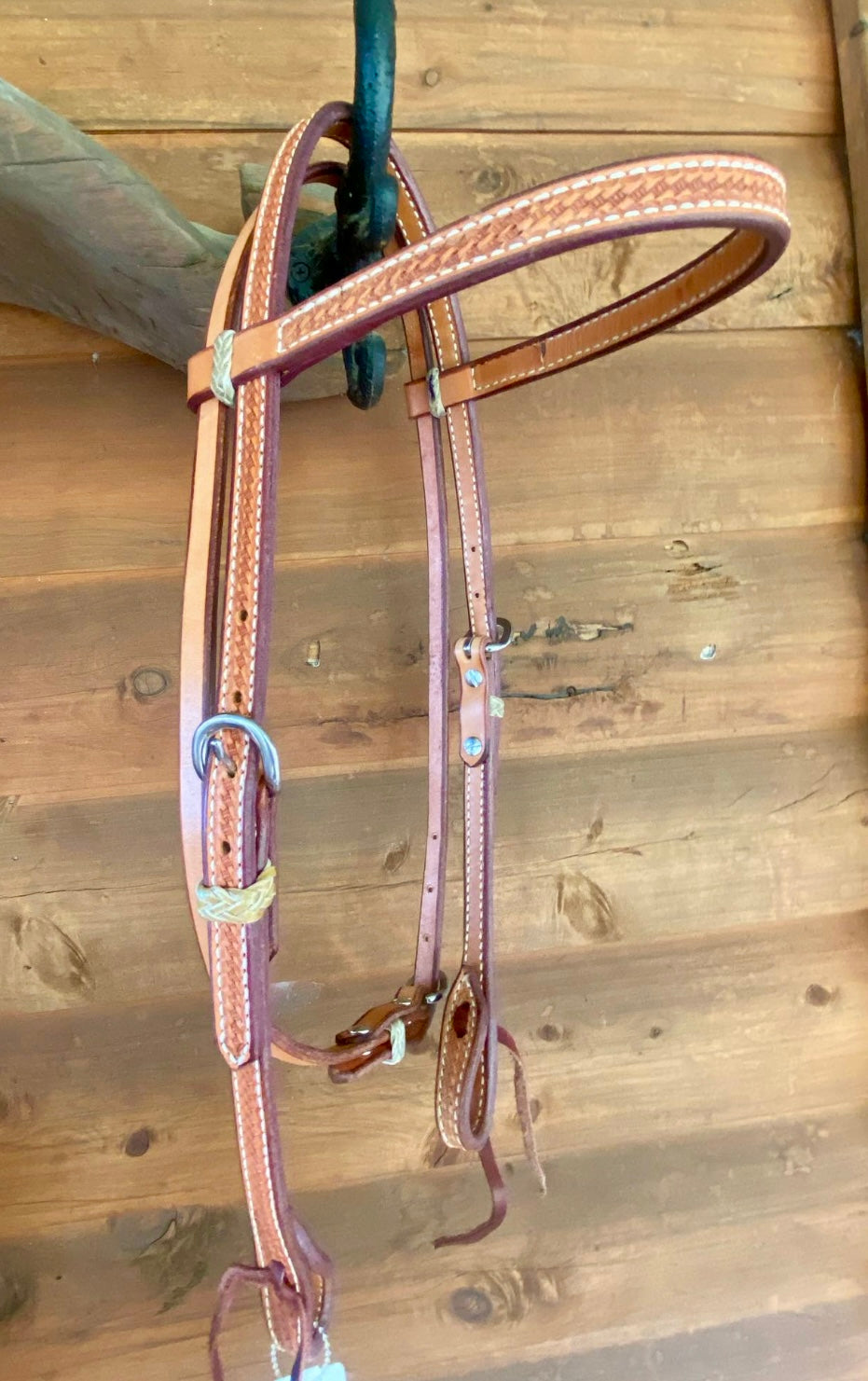 Natural Basket Weave Browband Bridle
