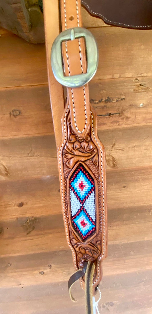 Beaded Floral Browband