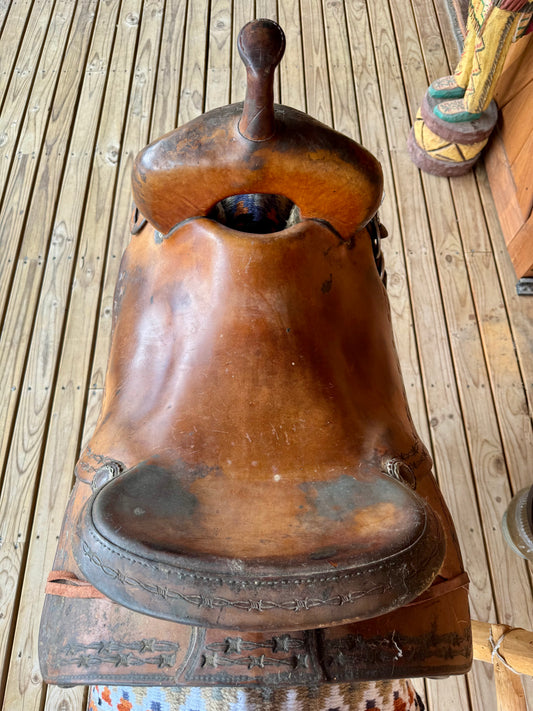 Roohide Cutting Saddle Used Saddle