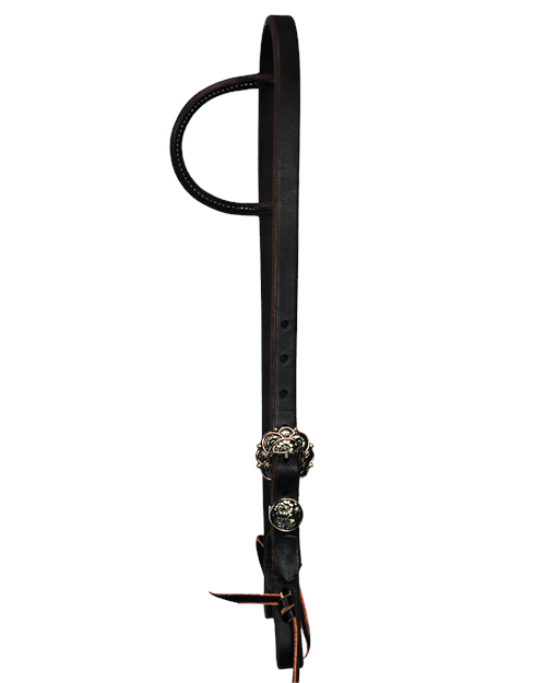 3/4" SLIP EAR HEADSTALL/bridle- ANTIQUED COPPER SUNFLOWER BUCKLE