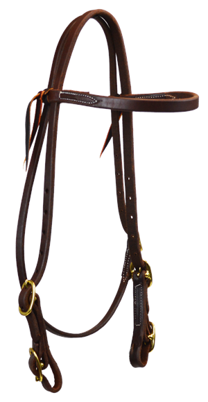 Four Buckle Browband Headstall - Dark Oil - Made in the USA! Bridle