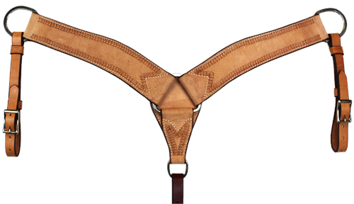 2 3/4" ROUGHOUT BRAID BORDER BREAST COLLAR (NATURAL)