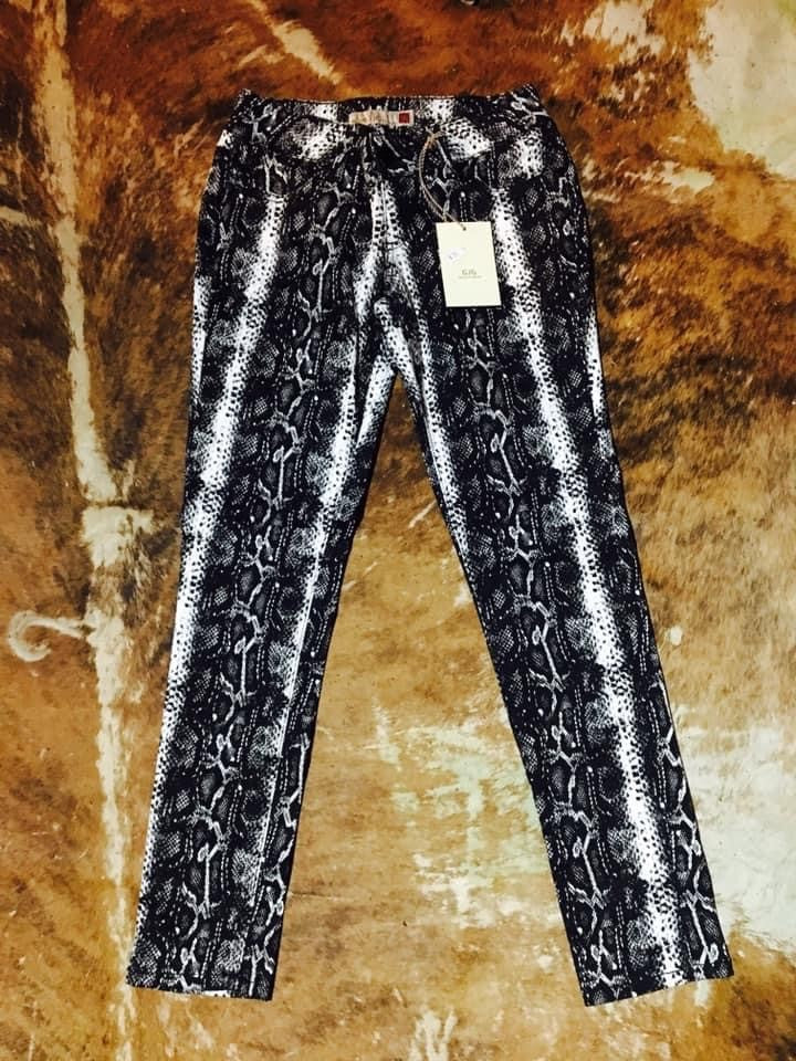 Snake Print Skinny Jeans