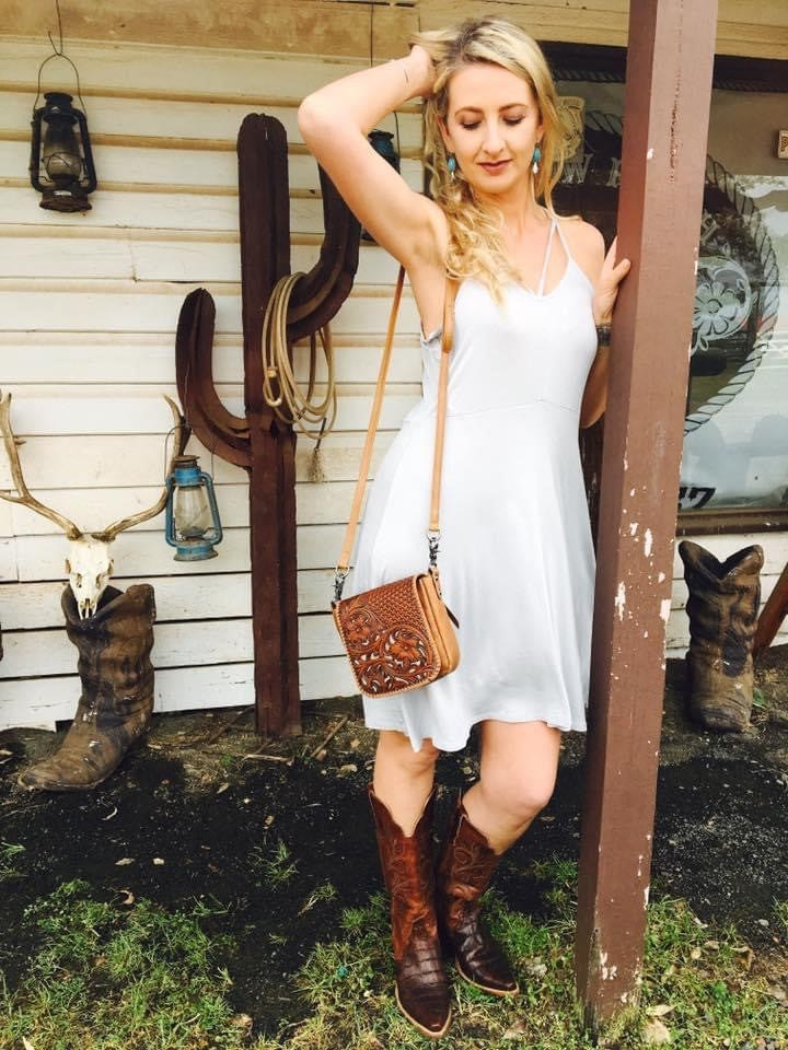 Grey Cross Chest Dress