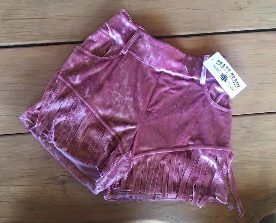 Crazy Train Fringe Pink Shorts