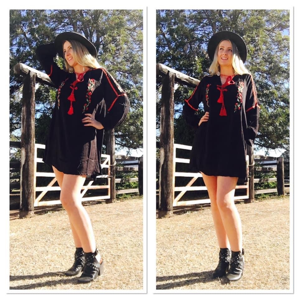 L&B Embroidered Dress