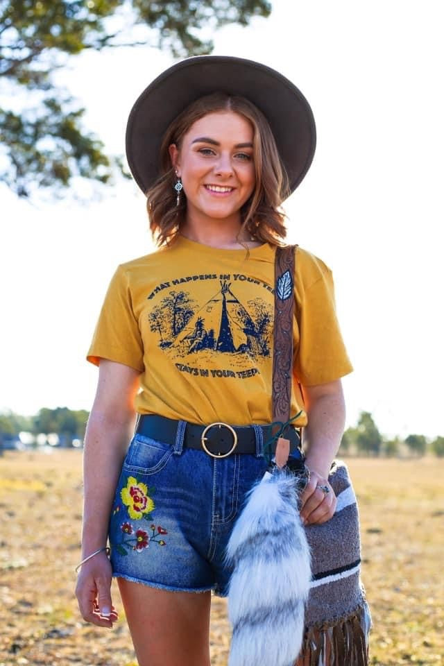 Denim Embroidered Shorts