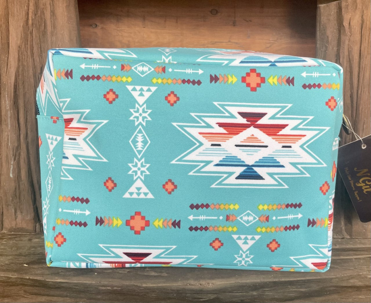 Turquoise Aztec Beauty Case