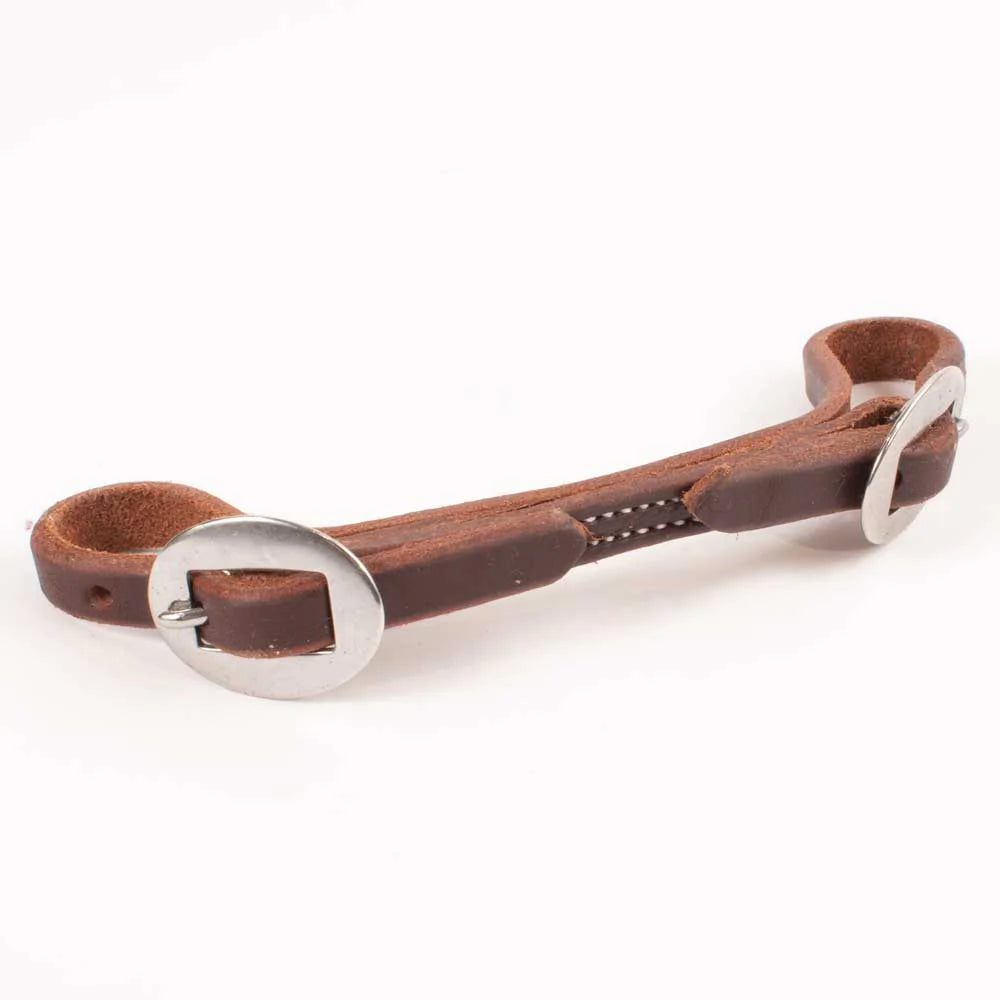 Oiled D&S Curb Strap SS Cart Buckles