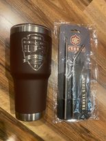 Slide to $60k ICEHOLE 30 oz Tumbler with Leak-Proof Lid and Straw - Stainless Steel Vacuum Insulated Coffee Cup - Double Wall Powder Coated Sweat Proof Travel Mug with Retractable Straw, Cleaning Brush