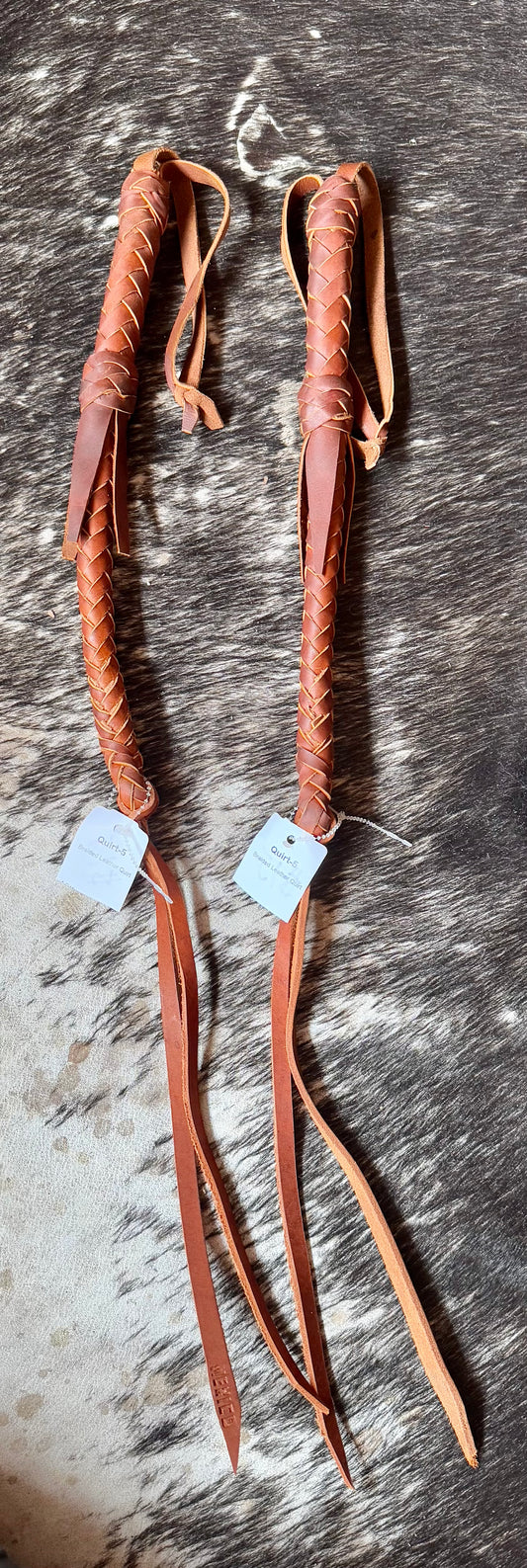 Braided leather quirt