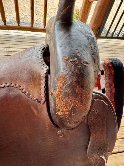 Roohide Cutting Saddle Used Saddle