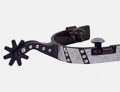 Spurs - Antique with Engraved Trim and SS Dots (Youth)