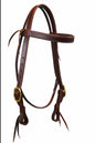 1" DOUBLED AND STITCHED BROWBAND HEADSTALL (DARK OIL) bridle
Amish Made Double Buckle Browband Headstall.