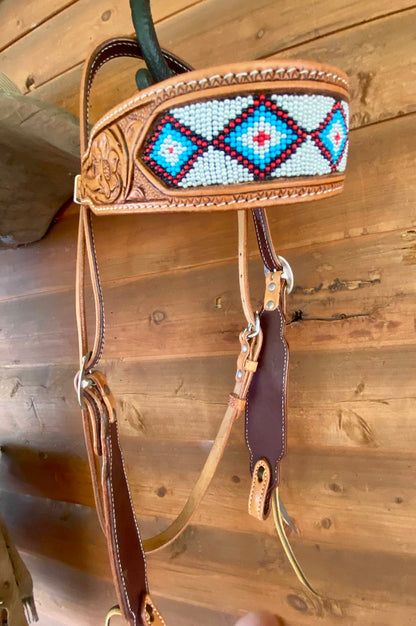 Beaded Floral Browband