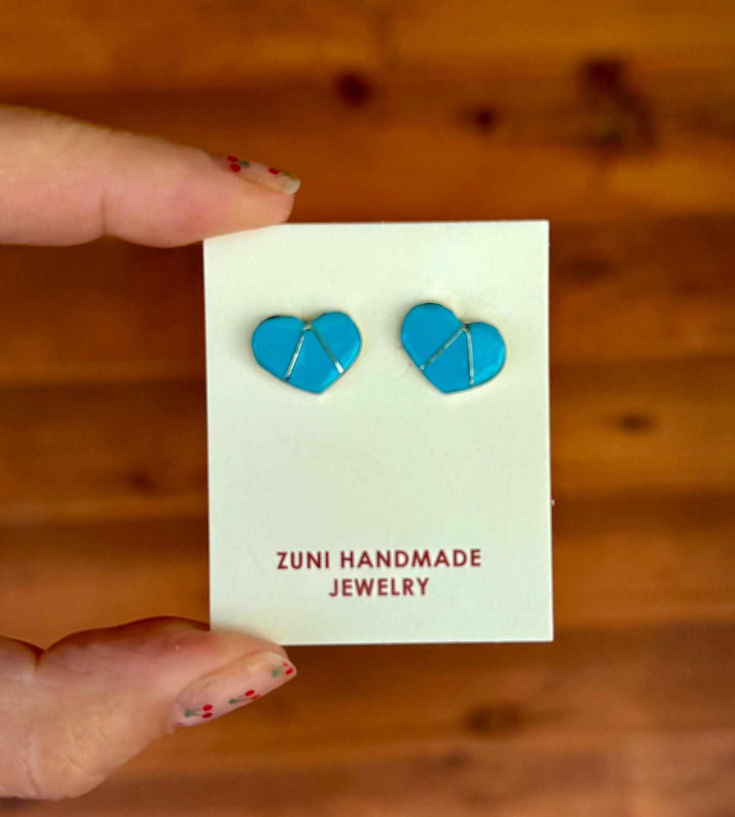 Zuni handmade earrings by Karen Lalio