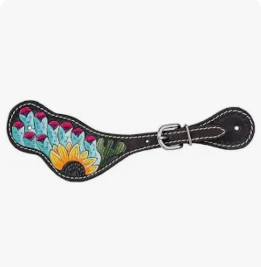 Tough 1 Sunflower Blue Cactus Spur Strap