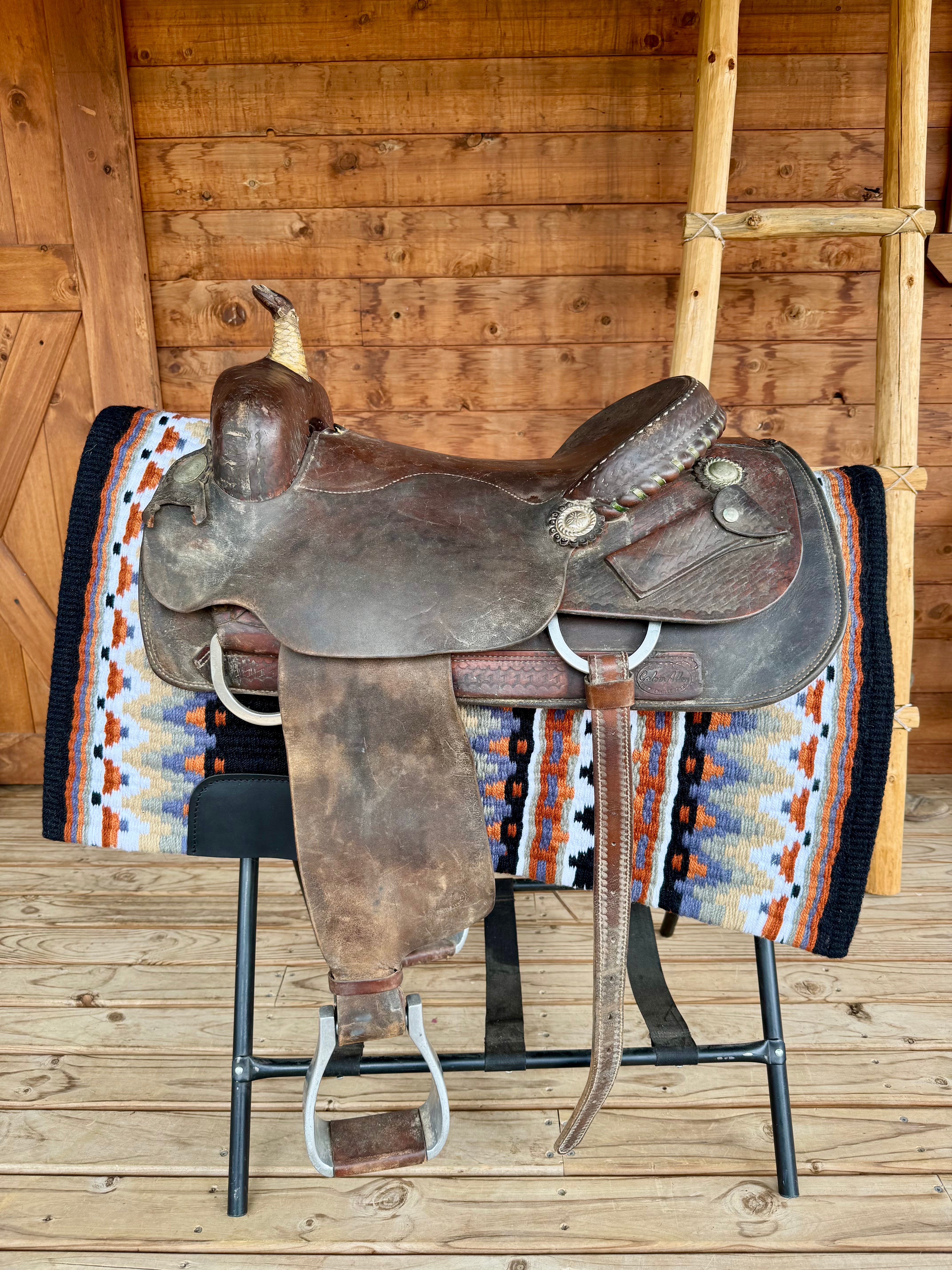 Calvin Allen Cutting Saddle Used Saddle – Rockin W Ranch Saddlery