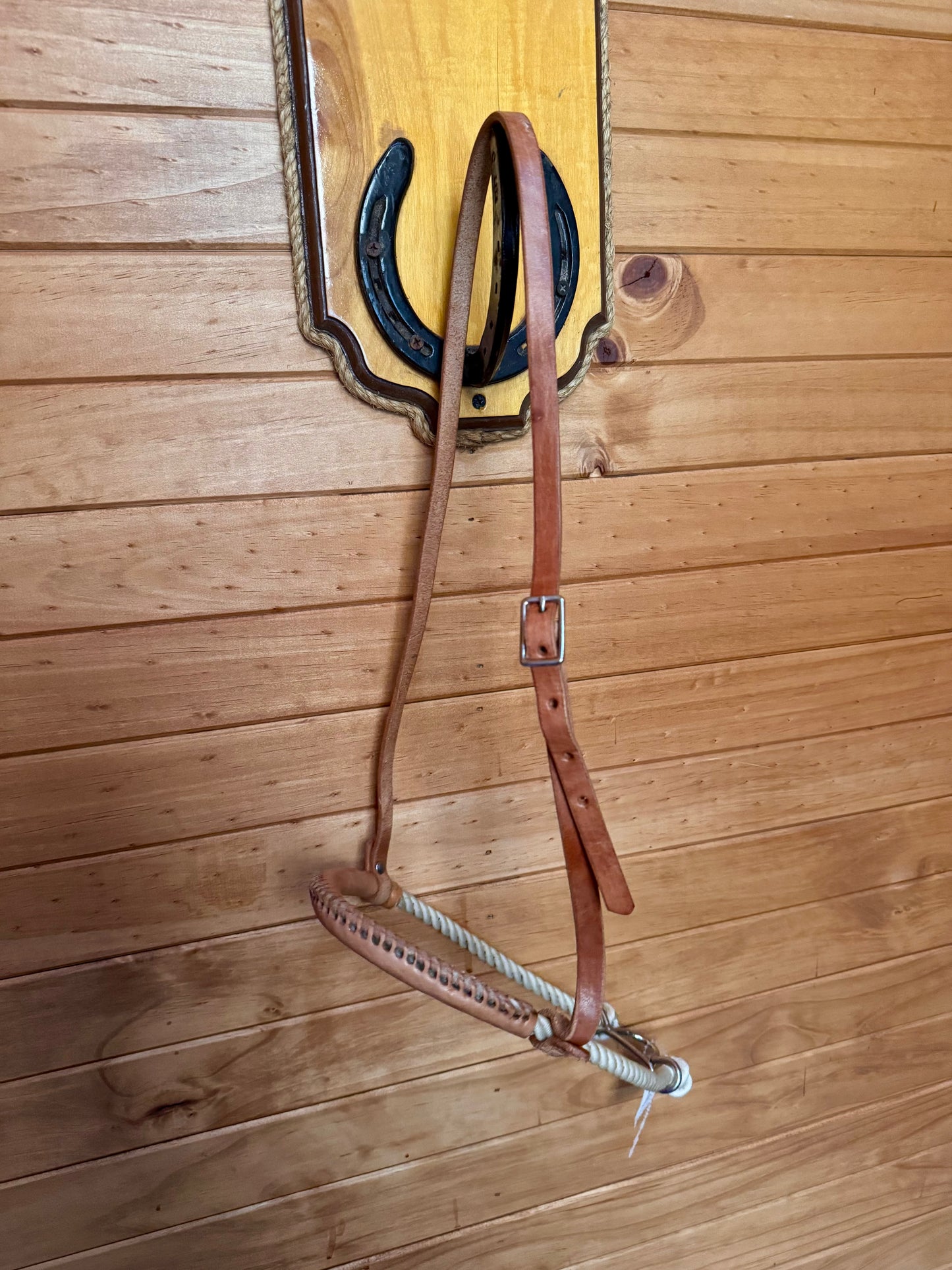 Leather Covered Single Rope Noseband