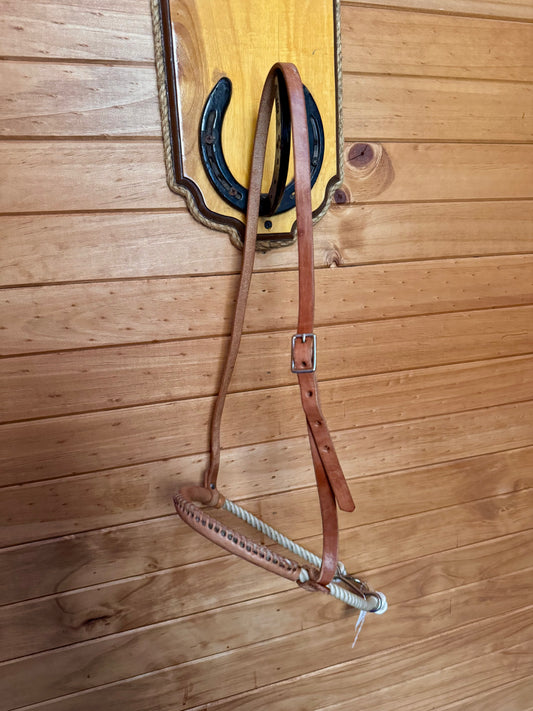 Leather Covered Single Rope Noseband
