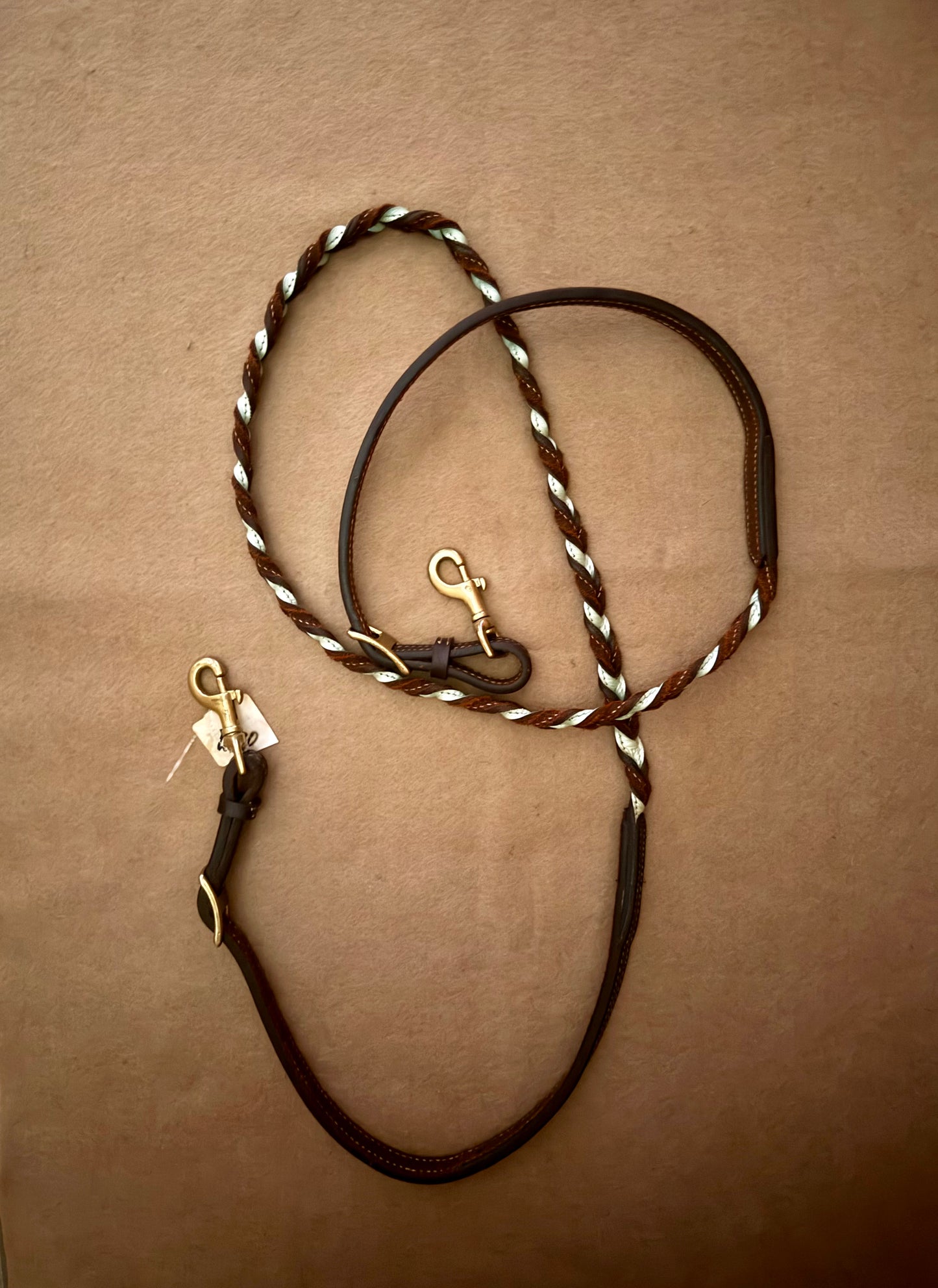 3/4” x 7 Turquoise Braided Center Barrel Rein