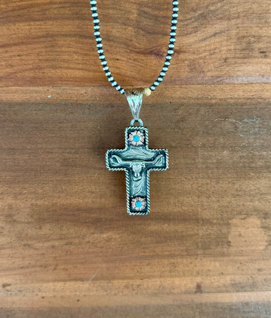 Rockin W Longhorn Pendent