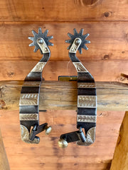 Aged Stainless Steel Leaf Banded Reiner