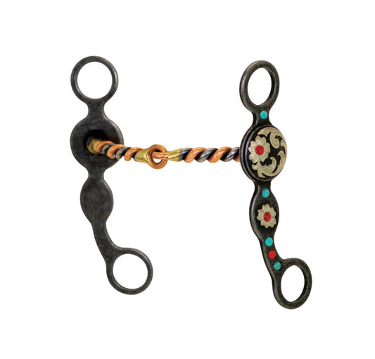 SOUTHWEST COPPER TWISTED SNAFFLE FLORAL BIT