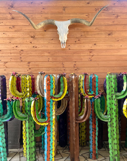 Small Metal Cactus Sculptures