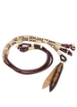 RED + NATURAL BRAIDED RAWHIDE ROMAL REINS