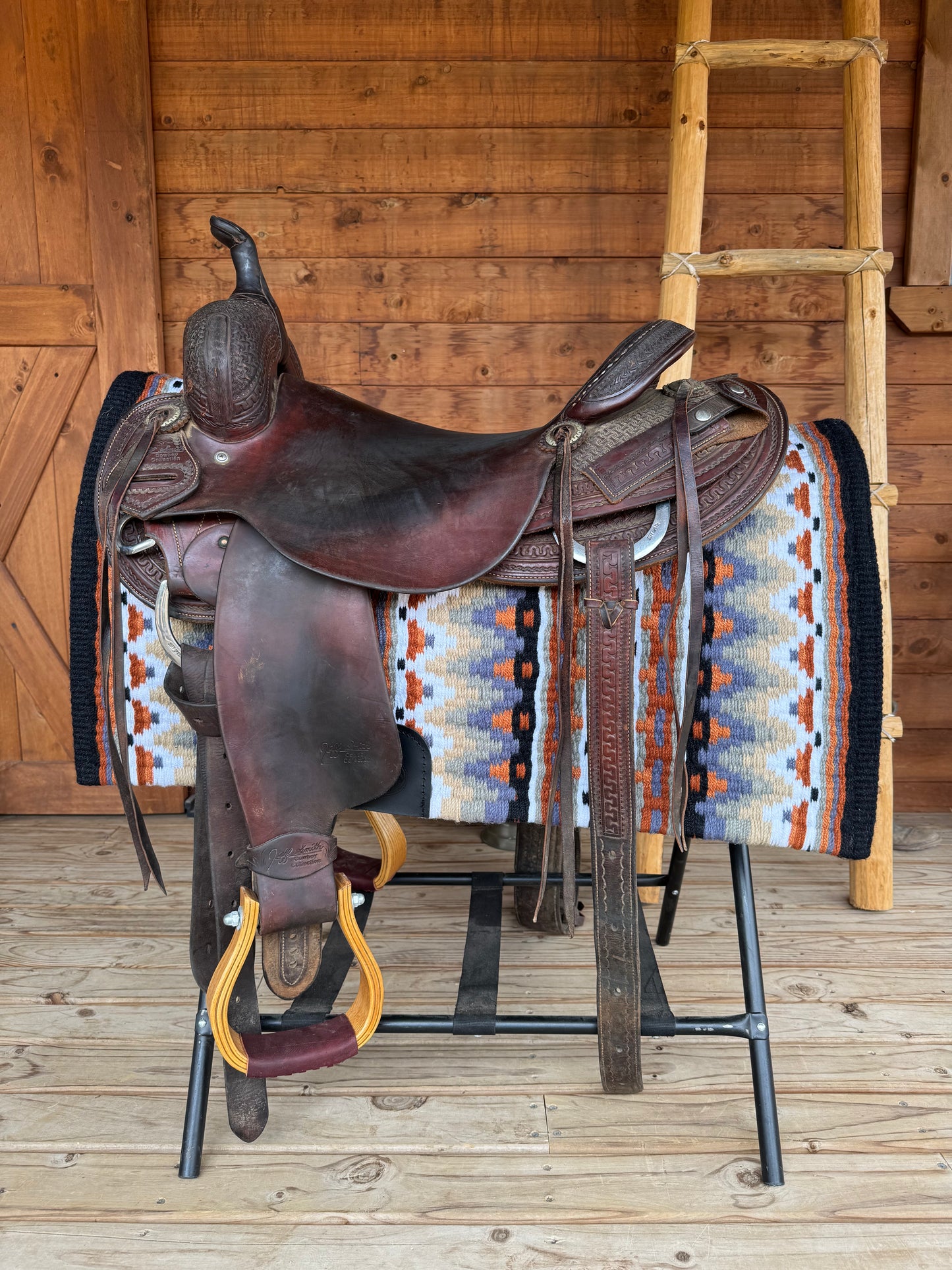 Jeff Smith Cowboys Collection Cutting Used Saddle