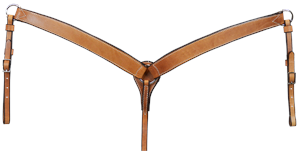 1 3/4" SLICK OUT LEATHER BREAST COLLAR (NATURAL)