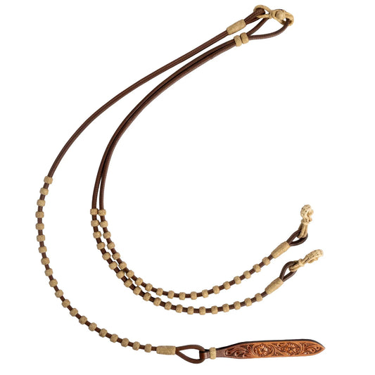 Leather Romel Reins w/ Rawhide