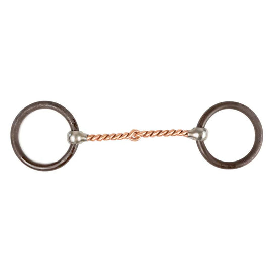 Antique Brown Loose O-Ring Twisted Copper Snaffle Mouth Bit
by Formay