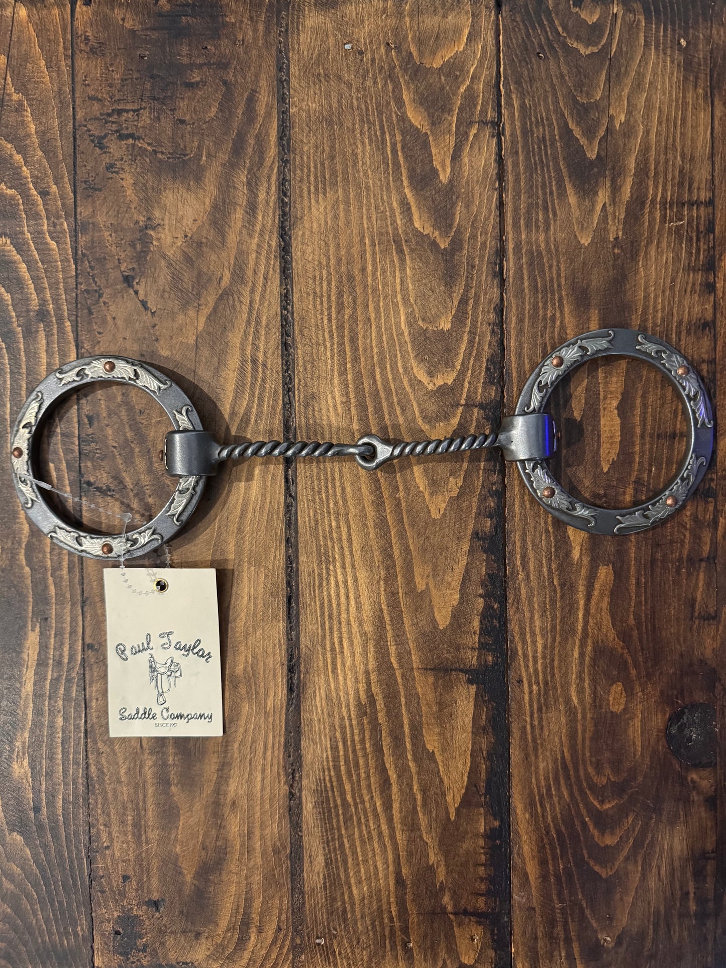 Floral O Ring Twisted Wire Snaffle Bit