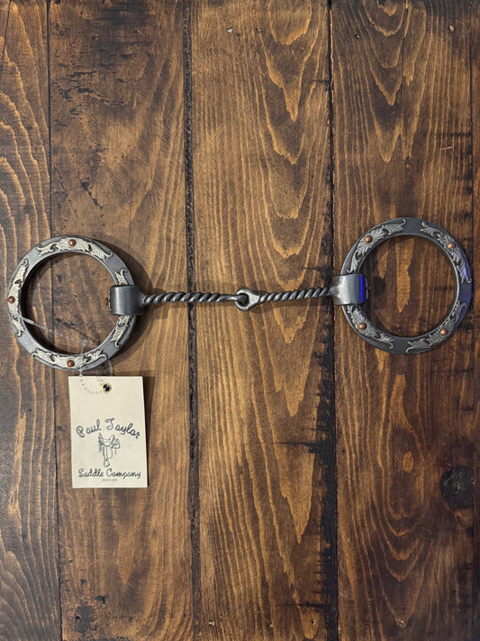 Floral O Ring Twisted Wire Snaffle Bit