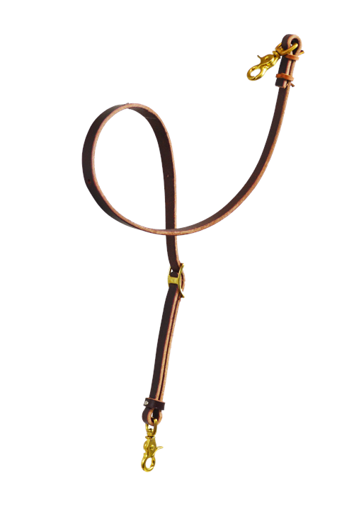 3/4" Latigo Leather Tie Down Strap - Natural Leather - Made in the USA!
