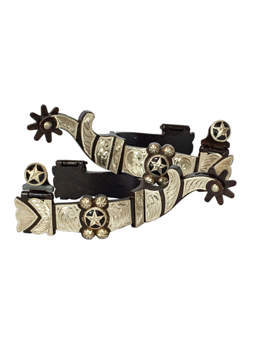TYLER MEN'S ANTIQUE STARS SHOW SPURS (8 POINT)