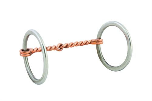 COPPER MEDIUM TWISTED WIRE O-RING SNAFFLE BIT
