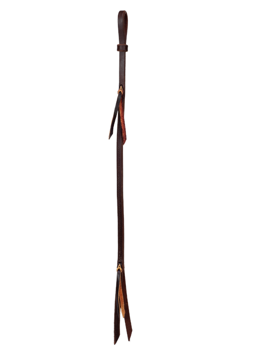 DOUBLED + STITCHED LEATHER TASSELS QUIRT (DARK OIL)
