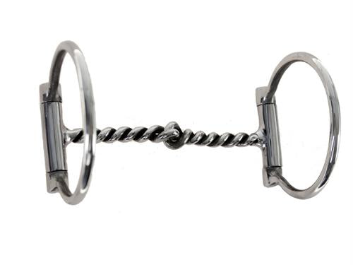 STAINLESS STEEL TWISTED WIRE D-RING SNAFFLE BIT