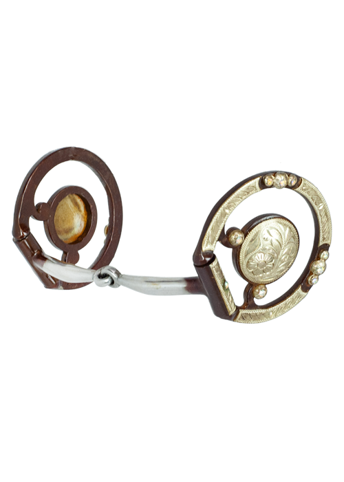 TYLER ANTIQUE CONCHO D-RING - SMOOTH SNAFFLE BIT