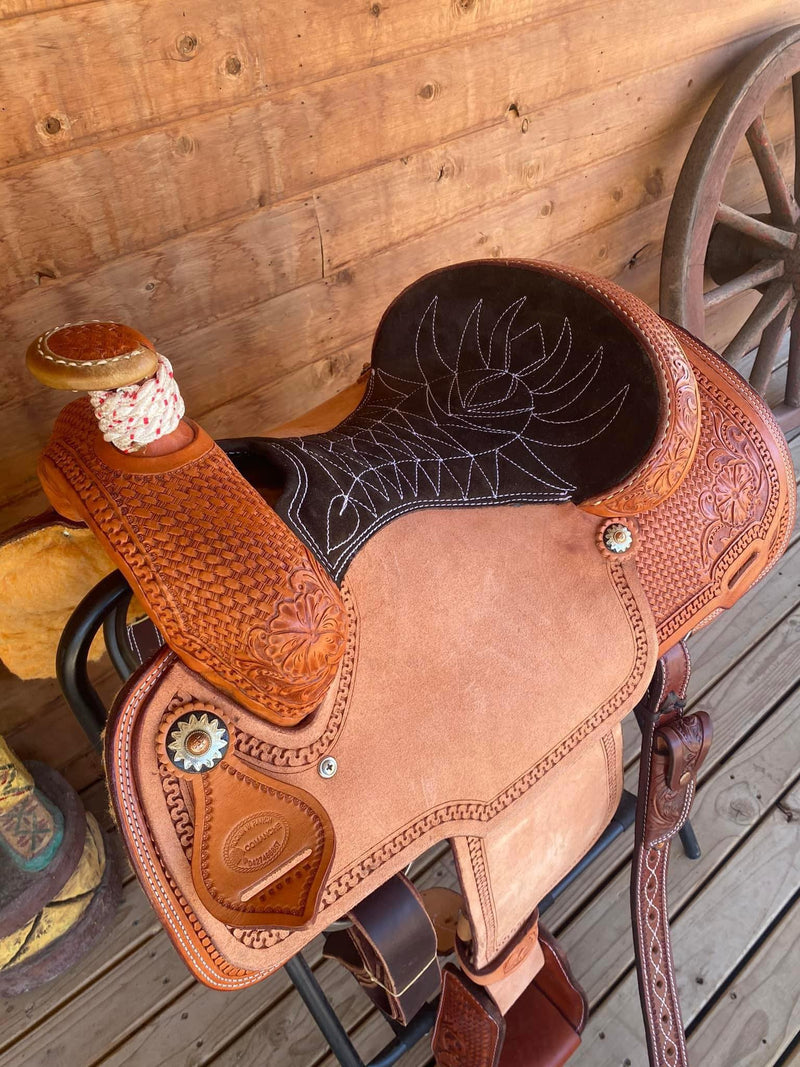 Rockin W Comanche Calf Roper Saddle | Rockin W Ranch Saddlery