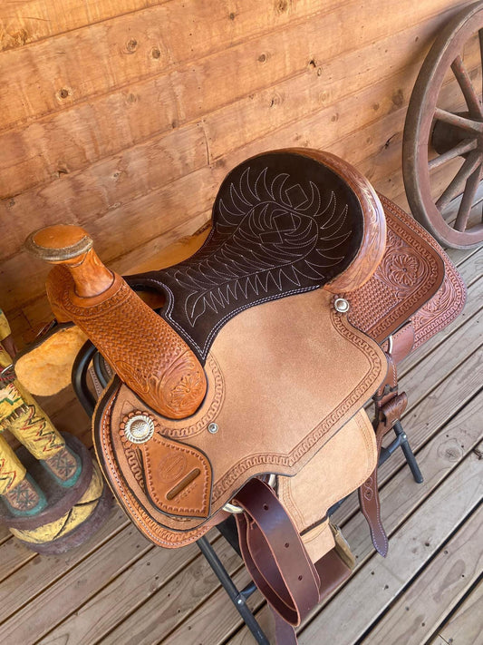 Rockin W Comanche Team Roping Saddle