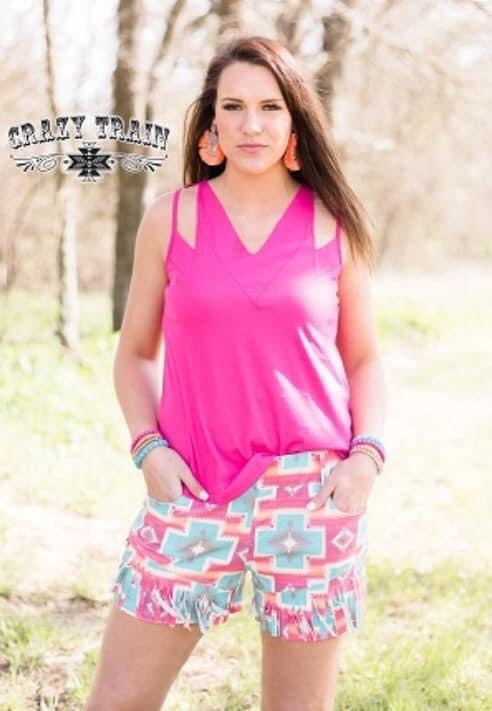 Crazy Train Fringe Shorts